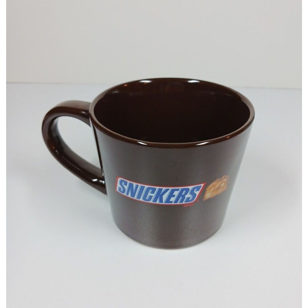 Mars Snickers Candy Bar Large 12 oz Wide-Mouth Mug 2016 Chocolate Brown